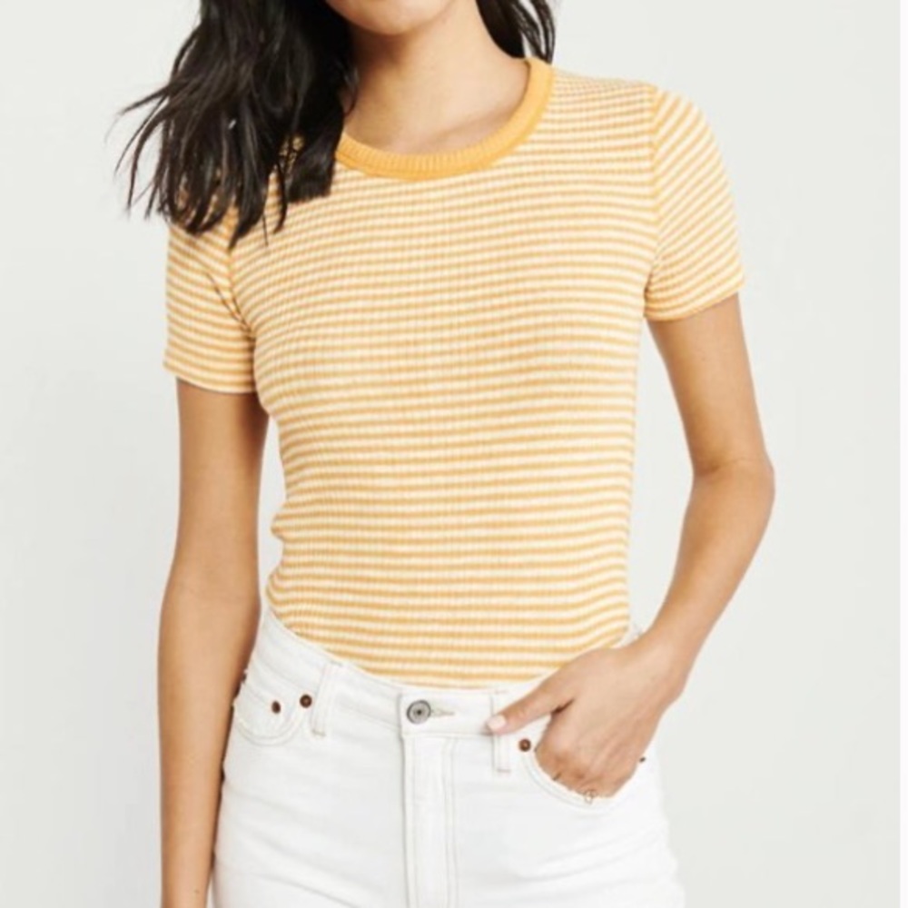 ABERCROMBIE & FITCH Baby T-Shirt in Yellow Stripe